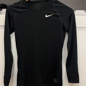 Nike Pro Dry Fit Men's Black Long Sleeve Shirt.  Size Small.